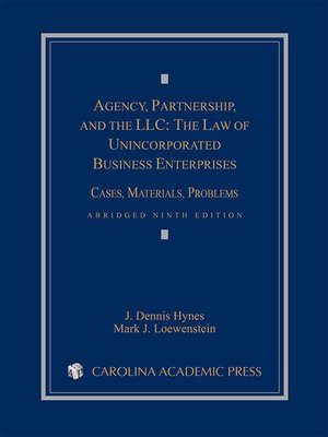 cover image of Agency, Partnership, and the LLC